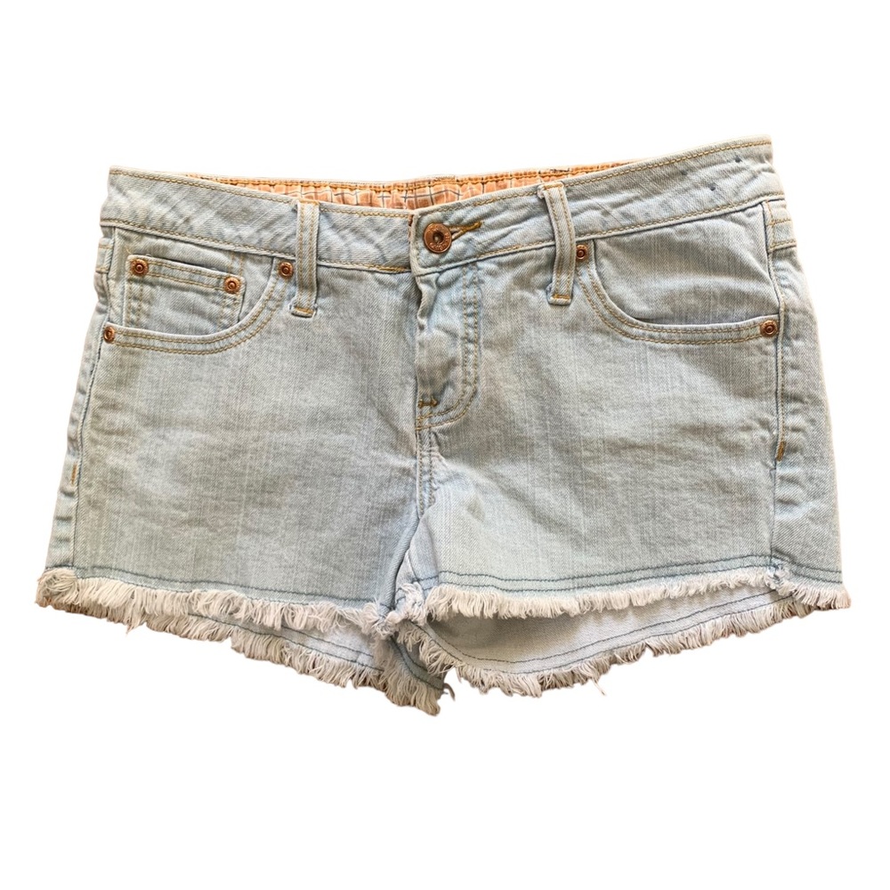 725 Originals Women’s Cut Off Denim Jean Shorts Y2K Blue Light Wash Size 11